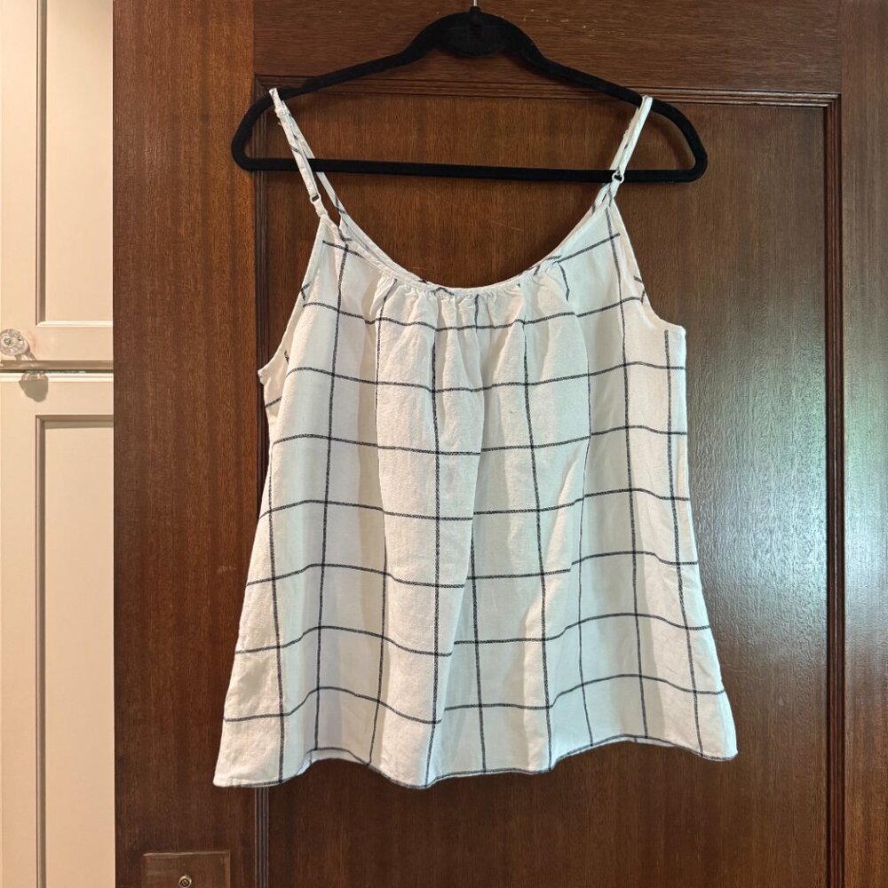 Ann Taylor Loft black and white tank top